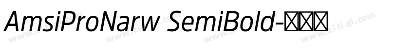 AmsiProNarw SemiBold字体转换